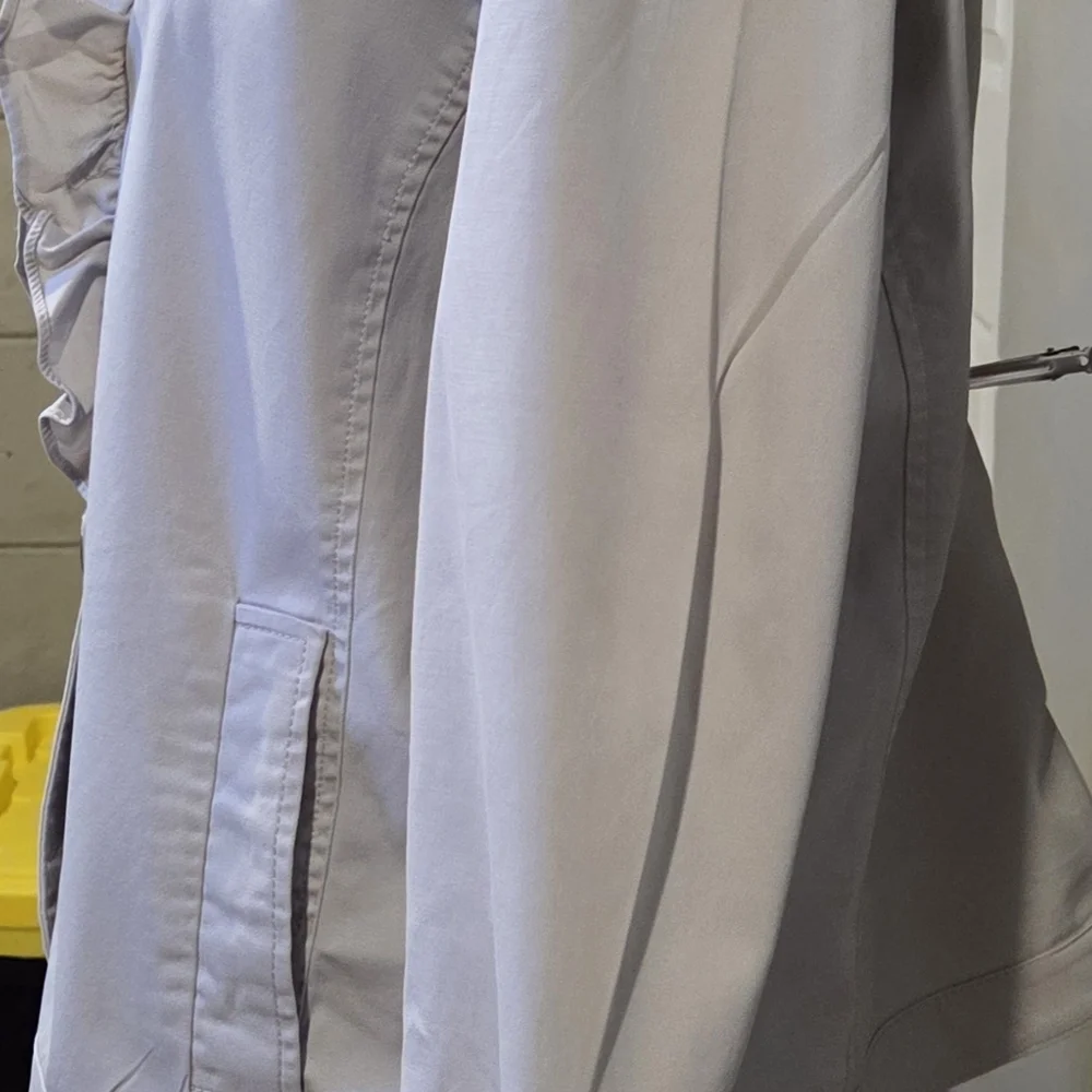Talbots Cream Ruffle Jacket - Picture 3 of 5